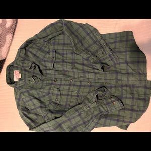 Filson cotton button up shirt size M